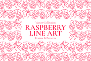 Raspberry Line Art, Vector Set, an Object Graphic by Ilia Design (Thumbnail 1 of 10)