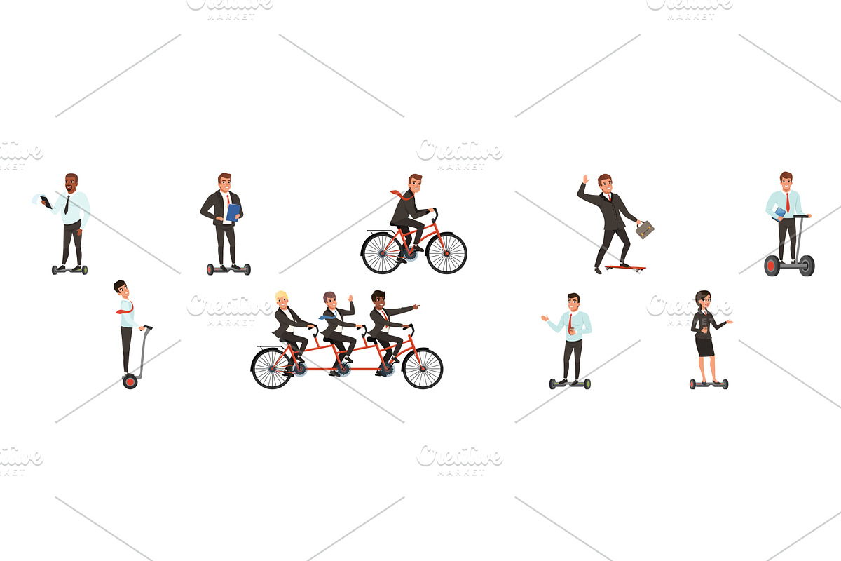 Business People Using Eco Friendly, a Person Illustration by TopVectors