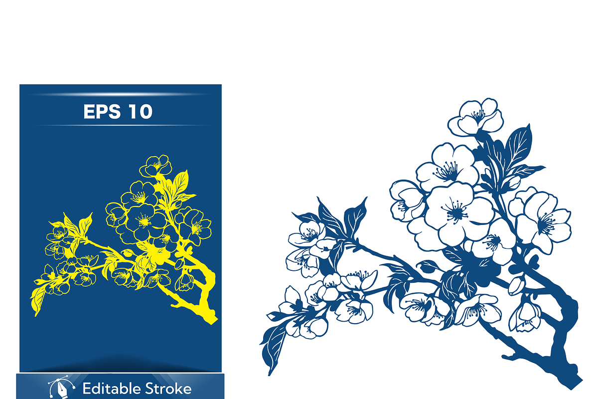 Elegant Blossom Vector Design, a Work Illustration by CarWrap design (Photo 2 of 3)