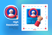 3D Staffing and Employment Icon Set, a Characters & Person 3D Model by Flat Icons (Thumbnail 3 of 8)