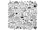 Cute doodle cartoon coffee shop, a Food Illustration by Voodz_shop (Thumbnail 1 of 3)
