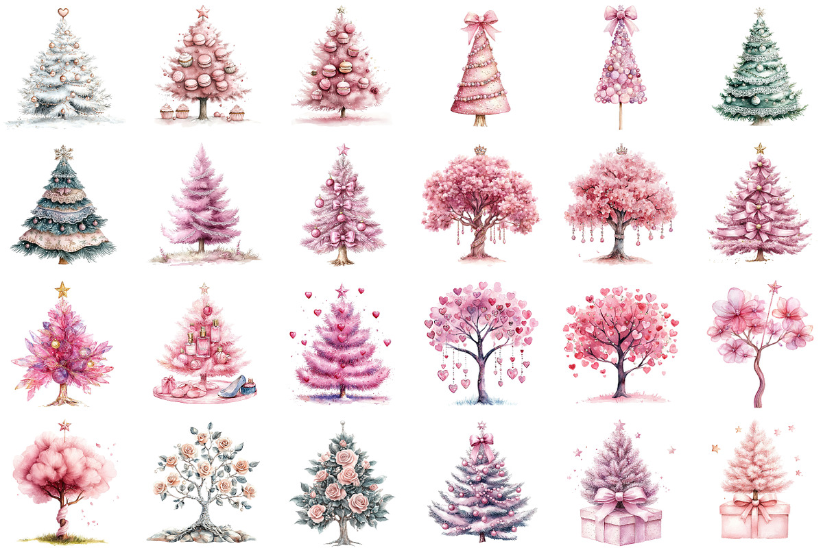 Coquette Glitter Christmas Tree Clip, an Illustration by Sublimation Artist (Photo 2 of 6)