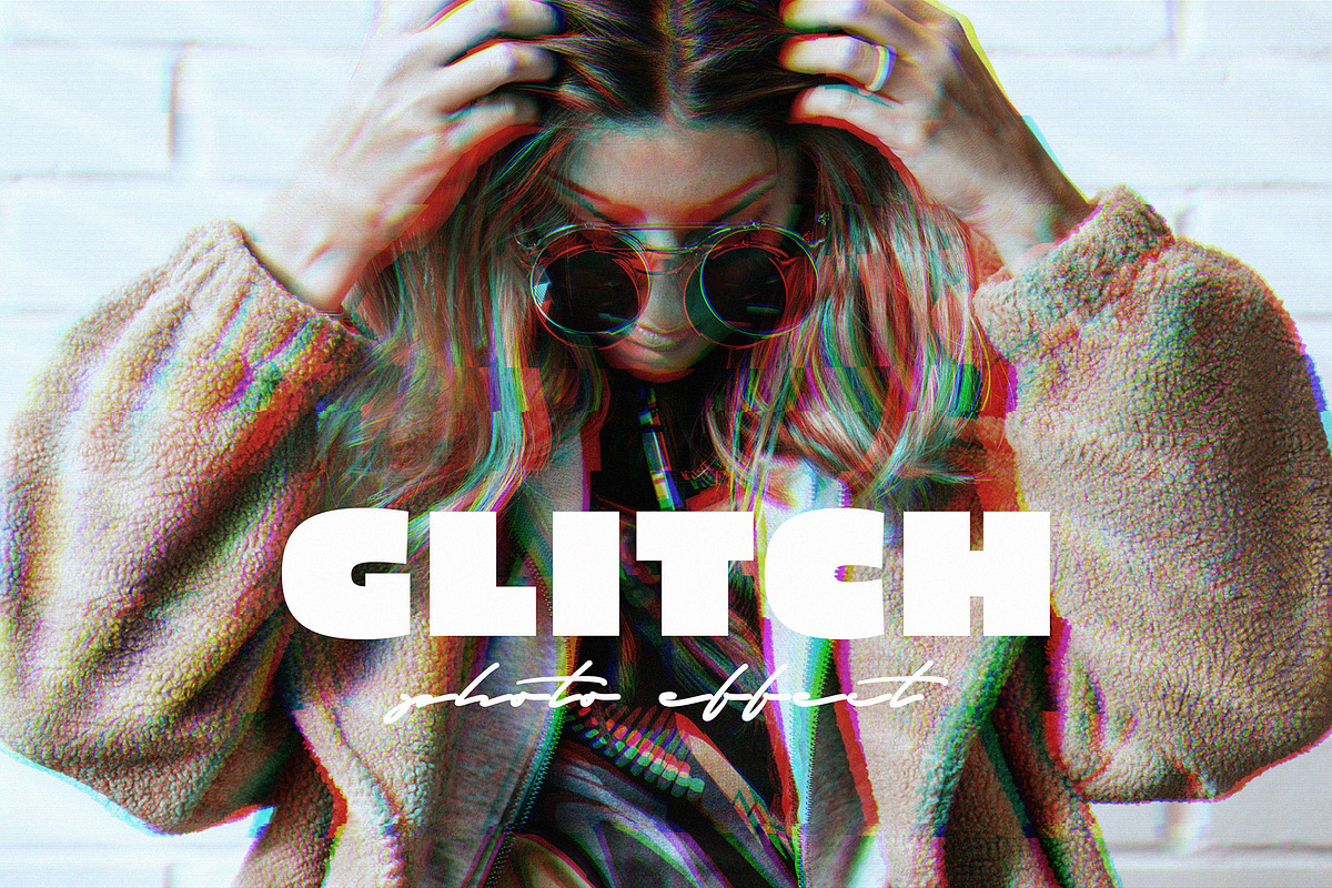 VHS Glitch Effect for Photoshop, a Layer Style Add-On by Design Squad (Photo 1 of 5)