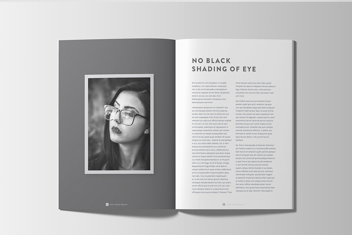 Gray Scale Fashion Magazine, a Magazine Template by Layout Design (Photo 6 of 10)