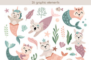 Mermaids collection, an Animal Illustration by JulzaArt (Thumbnail 2 of 9)