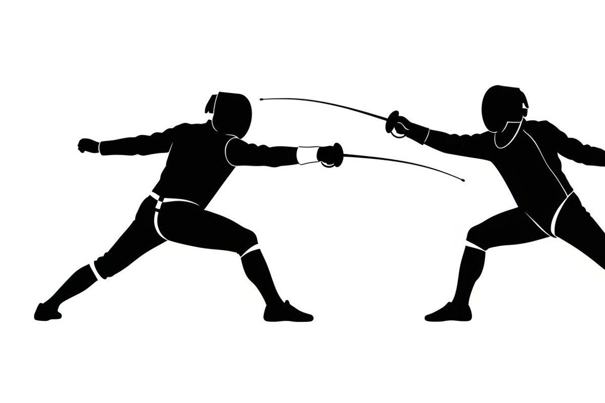 An elegant Fencing Duel Silhouettes, an Illustration by Amazin_art (Photo 14 of 31)