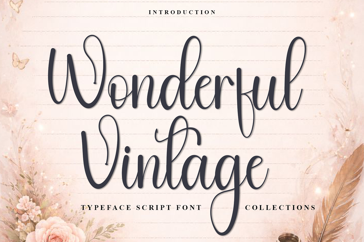 Wonderful Vintage, a Handwritten Font by InermediaSTUDIO (Photo 1 of 8)