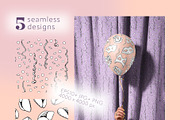 Happy Purim Line Vector Clipart, a Seasonal Illustration by Elena Malgina Clipart (Thumbnail 5 of 8)