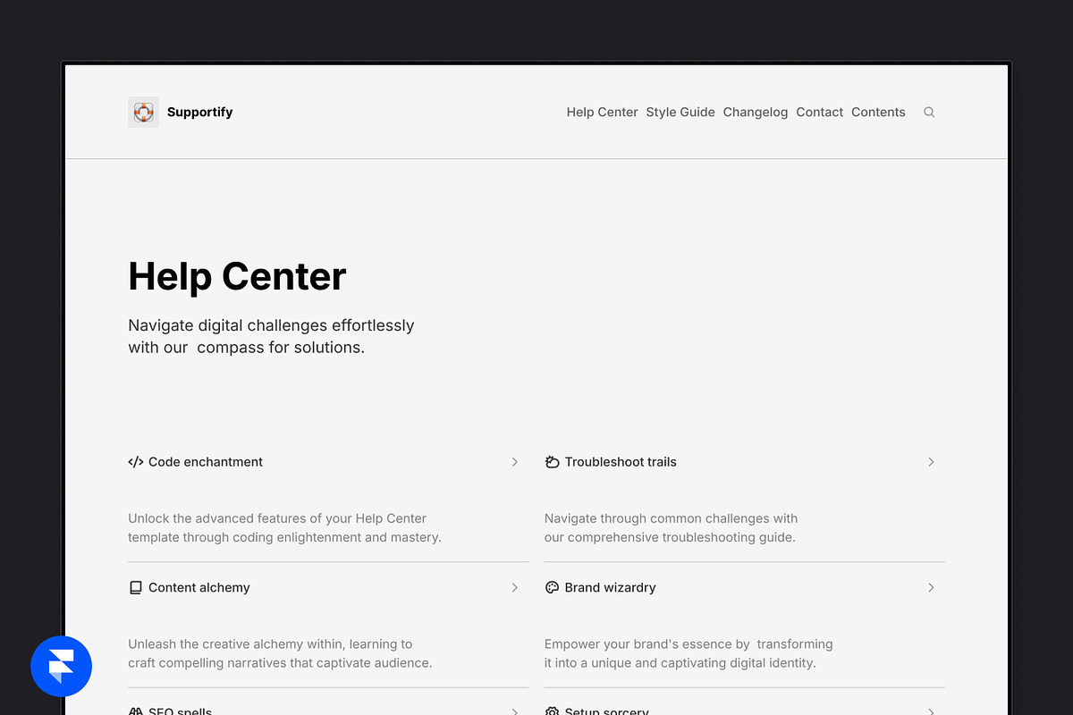 Supportify - Framer template, an UI Kit Template by antrdnv (Photo 1 of 5)