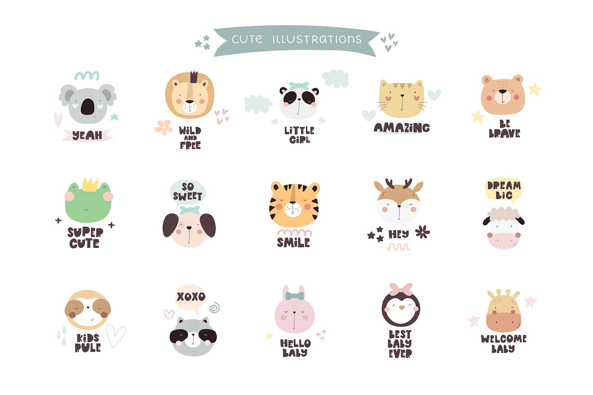 Cute Animals, a Background Graphic by AnnieArt (Photo 4 of 7)