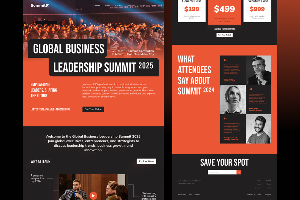 Business Conference Landing Page, a Landing Page Template by Dirtytemp Studio (Photo 4 of 6)