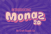 Monaz 3D, a Sans Serif Font by Craft Supply Co. (Thumbnail 1 of 8)