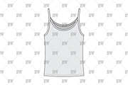 Spaghetti Strap Tank Fashion Flat, a Shirt Mockup by haydenwentworth (Thumbnail 2 of 3)