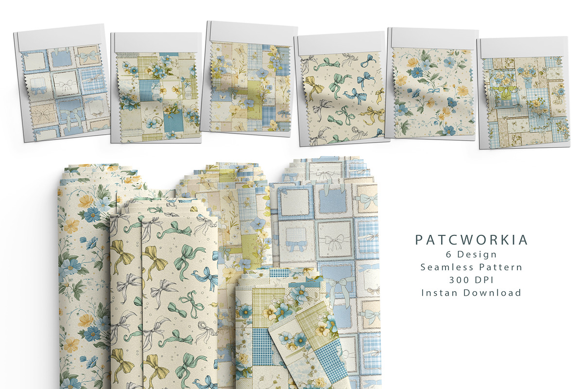 6 Seamless Pattern: Patcworkia, a Pattern Graphic by StudioCitra (Photo 1 of 10)