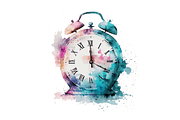 Watercolor Clock Clipart Bundle, an Object Graphic by Regulrcrative (Thumbnail 5 of 7)