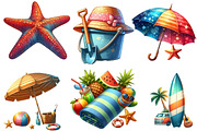 Coastal Summer Sublimation Clipart, an Illustration by Designworld (Thumbnail 4 of 6)