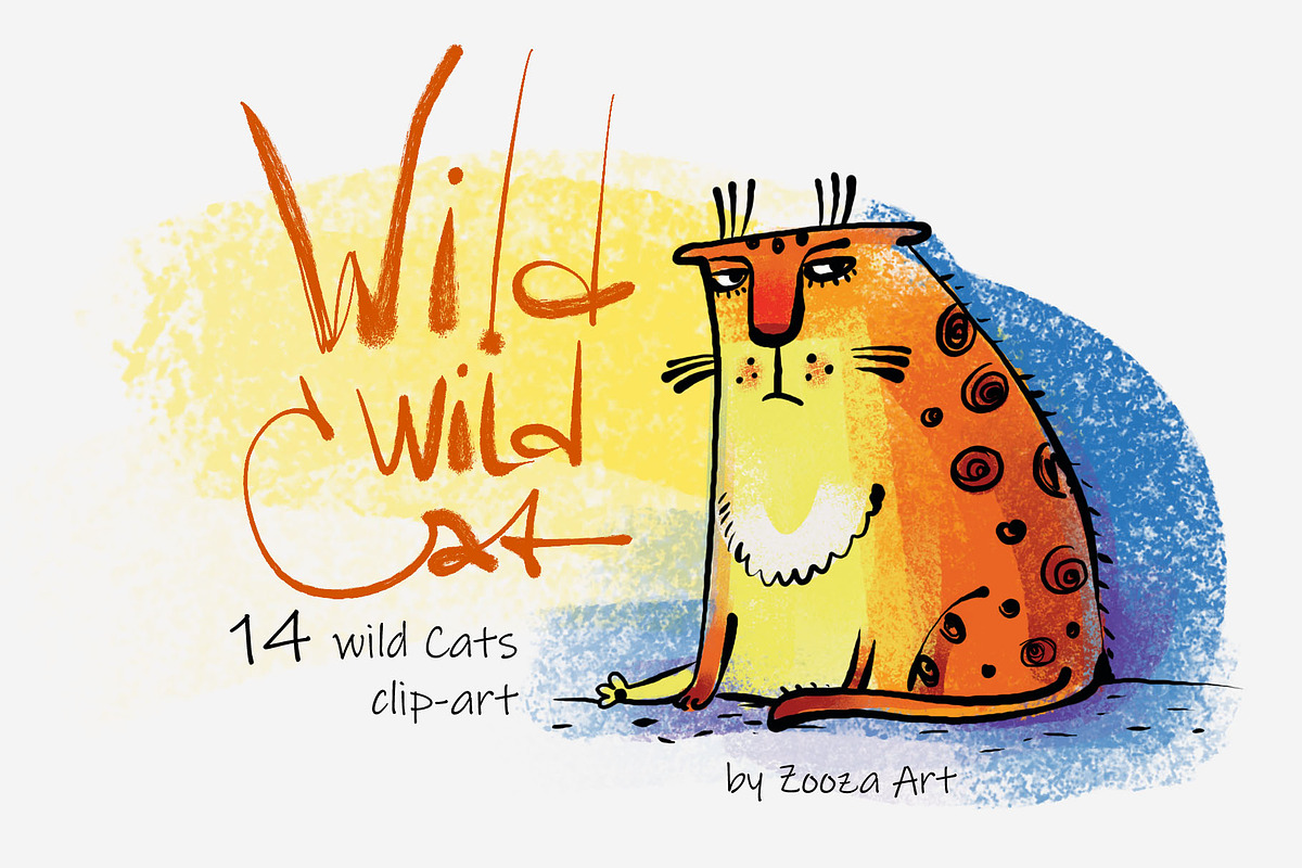 Wild Wild Cat - 14 illustrations, an Illustration by Zooza Art (Photo 1 of 15)