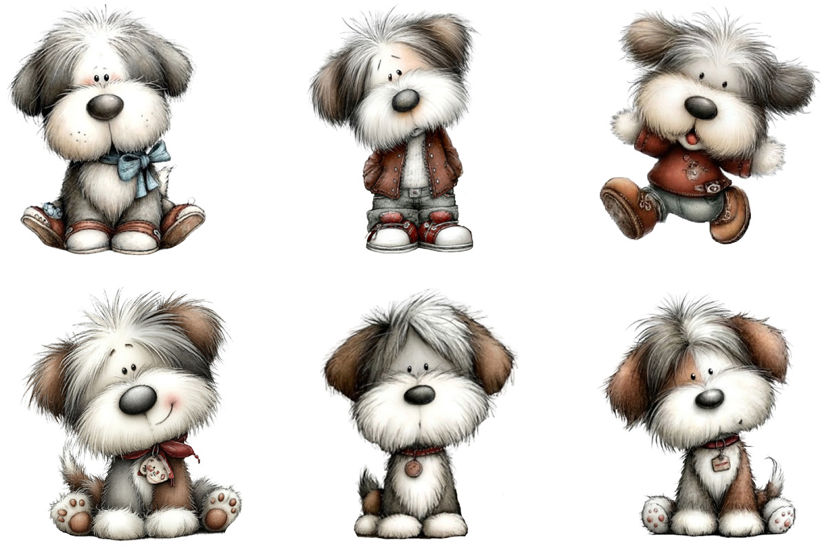 English Sheepdog Clipart, an Illustration by DreamArtGraphic (Photo 2 of 5)