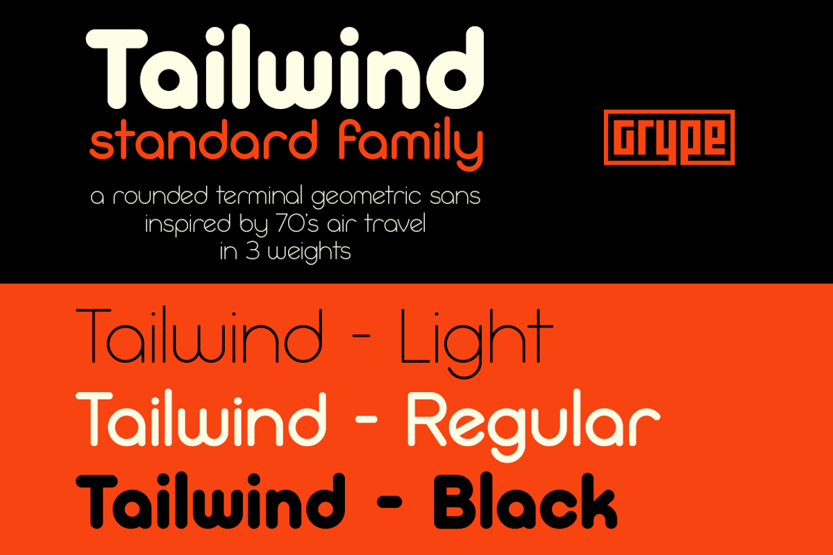 Tailwind Family, a Sans Serif Font by GRYPE Creative Market