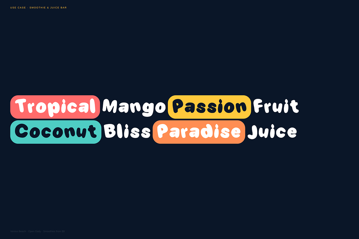 Aloalo – Tropical Groovy Typeface, a Handwritten Font by Lettra Studio (Photo 9 of 17)