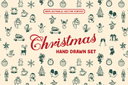 Christmas Hand Drawn Vector Set, an Object Illustration by Blazing Sun Creative (Thumbnail 1 of 12)