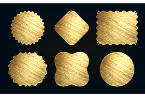 Gold foil stickers in various, an Object Illustration by art PVP - market