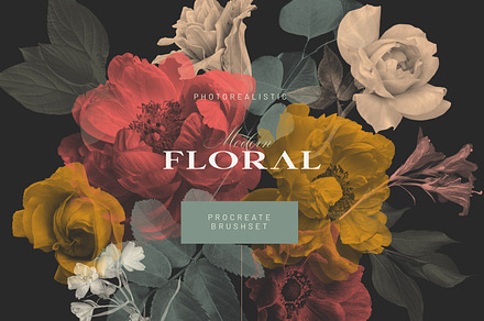 Modern Floral Procreate Brushes, a Brush Add-On by Eclectic Anthology