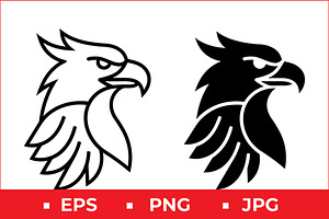 Eagle Head Vector Icon Graphic, a Solid Icon by Artonix