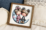 Cute Whimsical Couple Clipart Set, a Person Illustration by RobertsArt (Thumbnail 4 of 7)