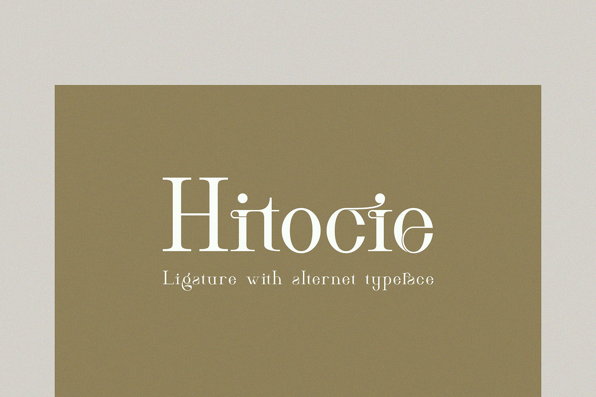 Hitocie Ligature Serif Typeface, a Serif Font by Humaira_std (Photo 12 of 12)