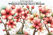 Whimsical Spring Cherry Blossom, a Seasonal Illustration by HueNestify (Thumbnail 1 of 3)
