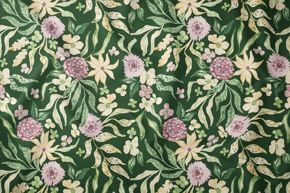 Spring Botanical Floral Pattern, a Pattern Graphic by SirenaArt (Photo 9 of 17)