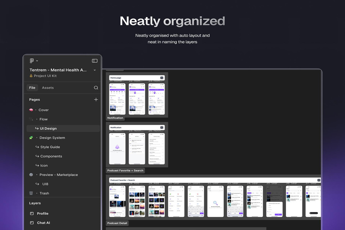 Tentrem - Mental Health App UI Kit, an UI Kit Template by Lumina_ui_ux202 (Photo 4 of 6)