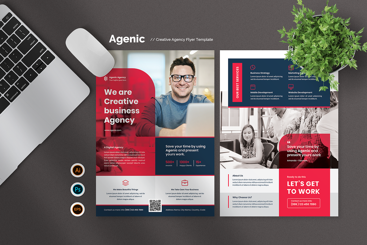 Creative Agency Flyer Template, a Flyer Template by YossyOneStd