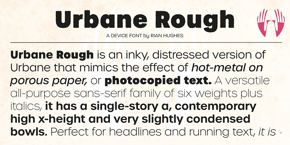 Urbane Rough, a Sans Serif Font by Device (Photo 4 of 6)