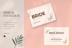 Bridal Brunch Invitation, a Card Template by graphypix