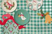 Christmas Geese - vintage set, a Pattern Graphic by DigARTbyHavroshka (Thumbnail 8 of 9)