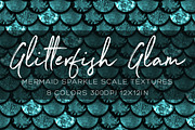 Glitter Mermaid Scales Textures, a Texture Graphic by Tara Leigh Designs (Thumbnail 2 of 3)