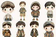 Whimsical Little Boy Clipart, a Person Illustration by Design Scotch (Thumbnail 3 of 8)