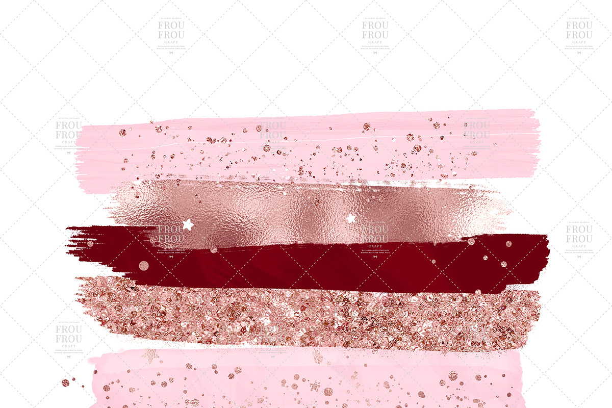 Rose Gold Fairy Tale Brush Strokes, an Illustration by Frou Fou Craft (Photo 3 of 3)