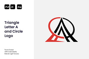 Triangle Letter A and Circle Logo, a Branding & Logo Template by Luxury Logos