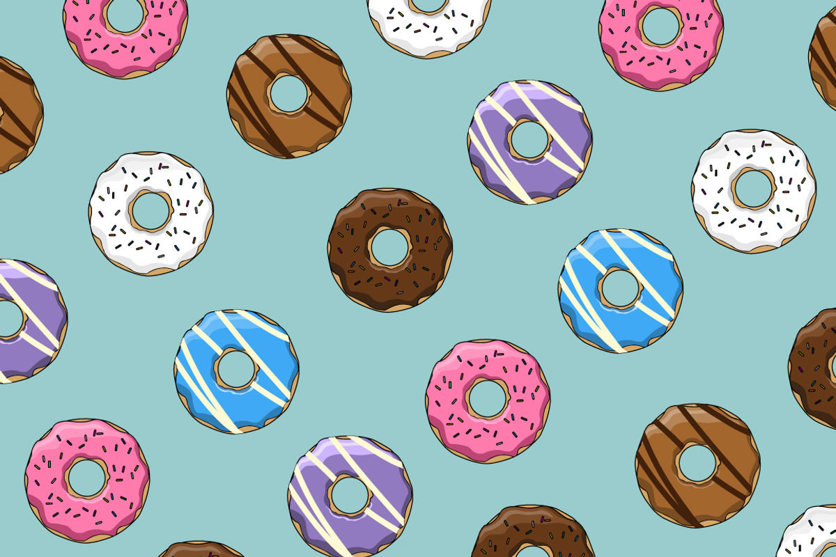 Doughnuts vector pack, a Food Illustration by Cristina Glynn (Photo 2 of 3)