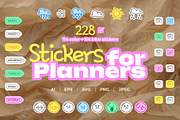 Daily Planner Stickers Pack, a Decorative Illustration by IMG Visuals (Thumbnail 1 of 8)