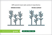 Minimal grass icons, an Outline Icon by Picture Window (Thumbnail 3 of 5)
