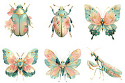 Spring Insects Garden Clipart, an Illustration by CreationArt (Thumbnail 5 of 6)