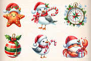 Nautical Christmas Sublimation Clipa, an Illustration by CreationArt (Thumbnail 3 of 5)
