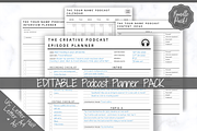 Editable PODCAST Planner Bundle Pack, a Templates & Theme by Templatables (Thumbnail 1 of 9)