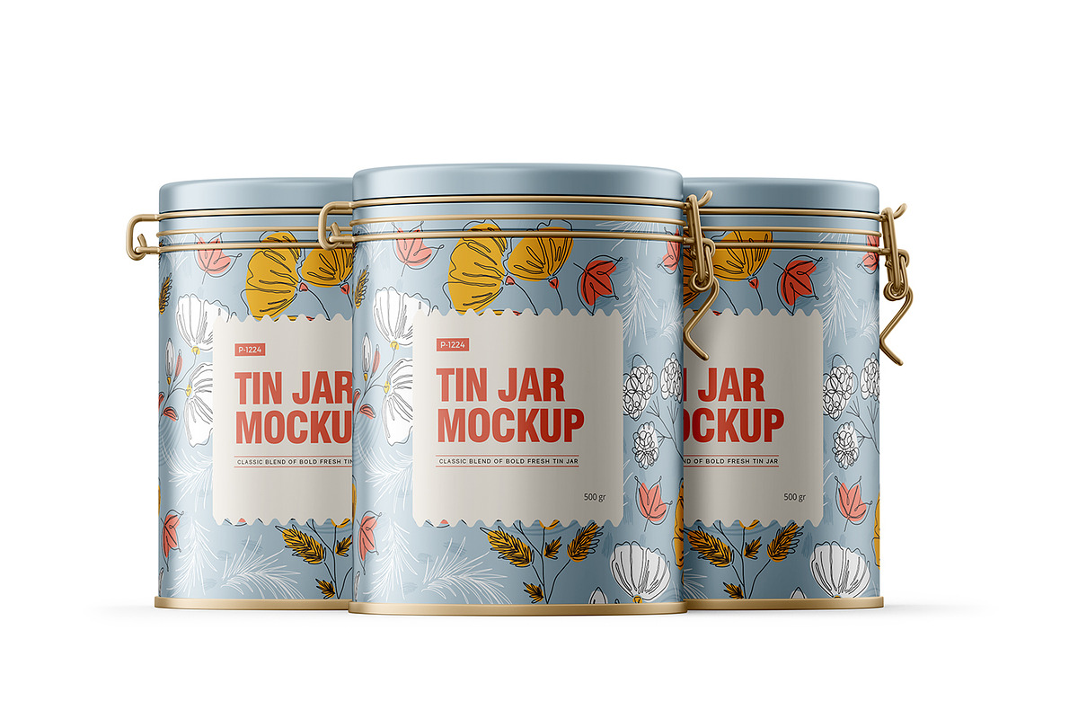Tin Jar With Locking Lid Mockup, a Cups & Container Mockup by Ram Studio LLC (Photo 3 of 14)
