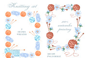 Knitting watercolor set. Crochet., an Illustration by SabinaWatercolorArt (Thumbnail 8 of 16)