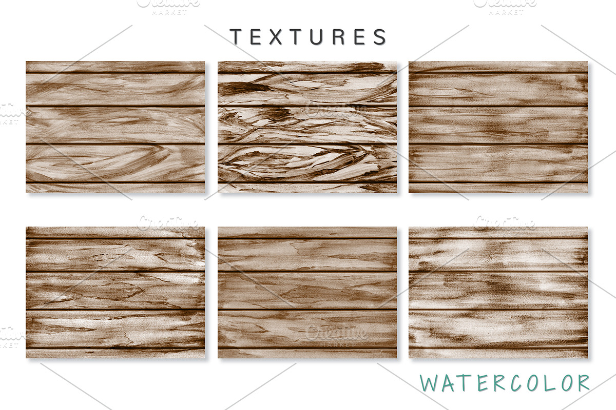 Brown Watercolor textures, a Texture Graphic by Color_Brush (Photo 4 of 6)